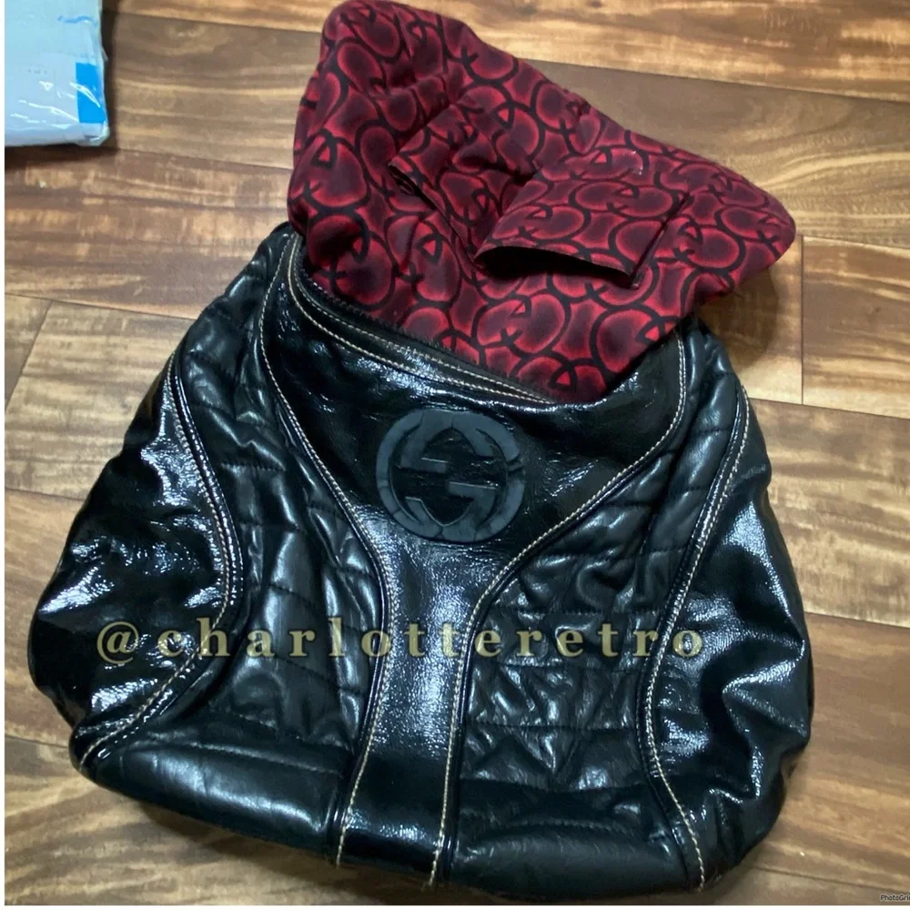 Gucci • Snow Glam Triple Black Hobo Bag